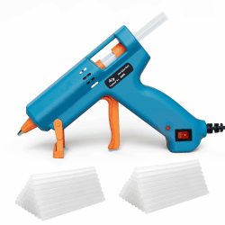 Tilswall Heißklebepistole 50W mit 75 Klebesticks 7 mm x 130 mm, Heissklebepistole für Schule, Heimwerken, Kunsthandwerk und schnelle Reparaturen im Haushalt Blue Angebot bei HelloDeals