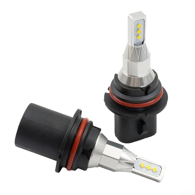 9007 HB5 LED-Scheinwerferlampen, geräuschloses Lüfterloses Design, wasserdicht, Fernlicht, Abblendlicht, 6000 K Weiß, 12000 lm, Lebensdauer 50.000 Stunden, 2X