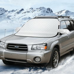 Kiaitre Frontscheibenabdeckung, Autoabdeckung Winter, Auto Scheibenabdeckung mit Magnet, Windschutzscheibenabdeckung für gegen Sonne, Staub, Frost, Wasserbeständig (152×123cm)