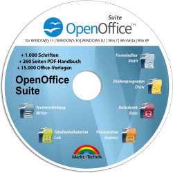Open Office Suite 2024 Home Student Professional - 100% kompatibel mit Microsoft® Office® Word® und Excel® für Windows 11-10-8-7-Vista-XP
