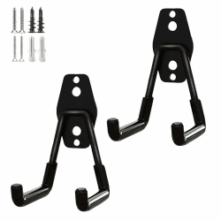 PYBTOOL Robuste Garagenhaken, Garagen-Aufbewahrungshaken, Gartengeräte-Aufbewahrungsorganisator, Wandmontage-Stahlhaken (2 Stück, kleiner U-Haken) 2 Stück Black Angebot bei HelloDeals