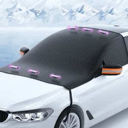 Auto Winter frontscheibenabdeckung für Skoda Kamiq Karoq Kodiaq Octavia Rapid Scala Yeti Superb, Eisschutzfolien Sonnenschutz Frostschutz Auto Zubehör