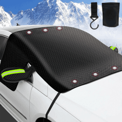 Dulynva Frontscheibenabdeckung Winter Windschutzscheibenabdeckung Auto Frontscheibe Winterschutz Windschutzscheibe mit 6 Magneten für Die Gegen, Schnee, EIS, Frost, UV