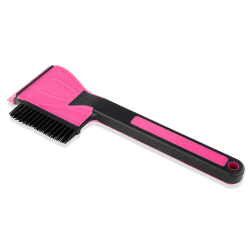 Wirth – 2-in-1 Eiskratzer mit Schneebesen – robuster, Rutschfester Eisschaber für müheloses Eisentfernen - Made in Germany Pink-Schwarz