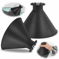 behone Auto Eiskratzer 2 Stück Auto Eiskratzer mit Trichter Rund,Eiskratzer Rund Auto,Auto-Eiskratzer mit Trichter 360 Grad Autoscheiben Eisschaber für Auto Windschutzscheibe Fensterscheiben,Schwarz
