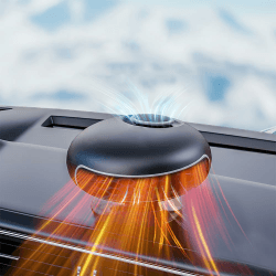 OBEST Auto Heizlüfter 24V, Tragbar heizung Auto mit Zigarettenanzünder, Car Heater, windschutzscheibe heizung defroster demister, Heiz und Kühllüfter 2-in-1, 360° drehbare, Frontscheibenheizung