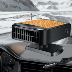 Afenau Auto Heizung 12V, 2 in 1 Heizlüfter Auto mit 360 Grad Drehung, 200W Autoheizung 12v Zigarettenanzünder, Tragbare Car Heater, Heizung für 12V Auto, LKWs, SUV, Van (Schwarz)