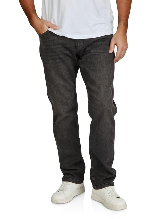 TOM TAILOR Jeans Herren Stretch Straight Fit Marvin Jeanshose Hose Denim Blau Schwarz 30 31 32 33 34 36 38 40 42 36W / 34L Used Dark Stone Black Denim (10250)