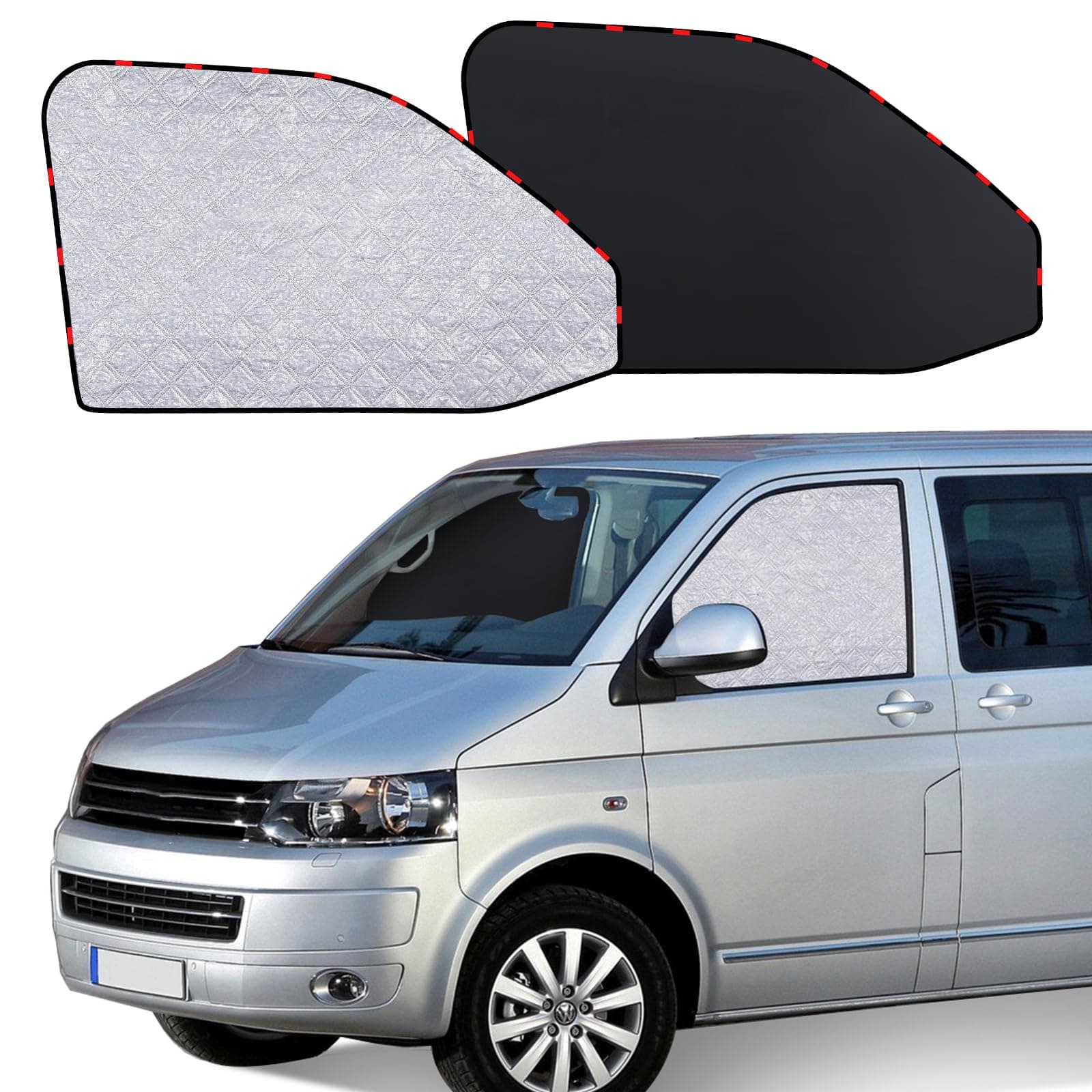ZATOOTO Sonnenschutz Auto Seitenscheibe passend für VW T5 T6, Fenster Verdunkelung Magnetisch, Autoscheiben Sonnenschutz Innen Für Camping Reise, UV-Schutz Hitzeschutz