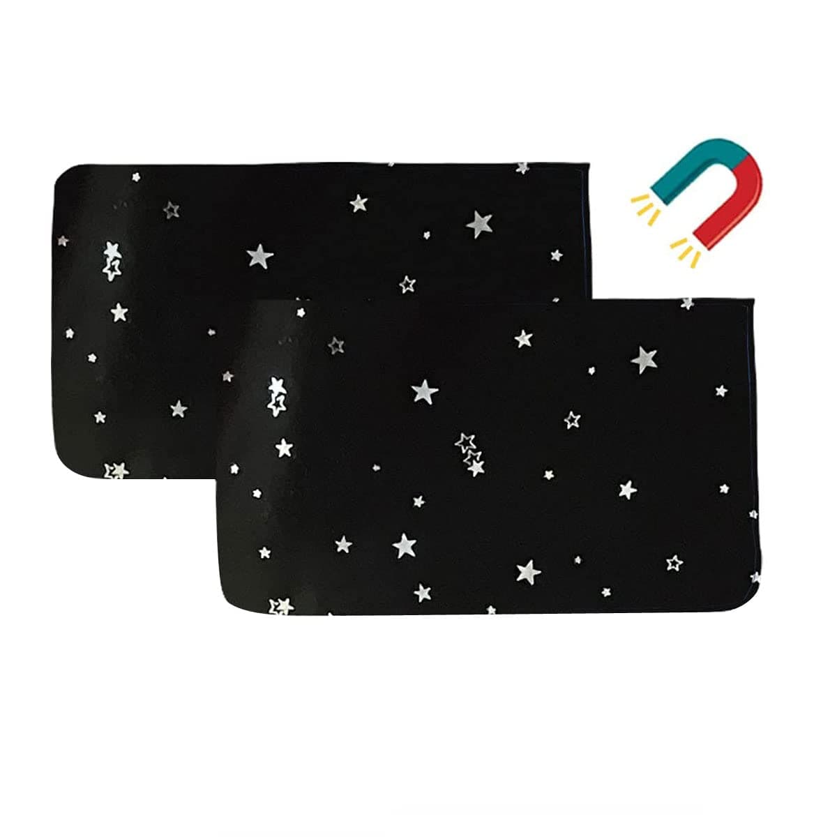 ZATOOTO Sonnenschutz Auto Vorhang - für Baby, Kinder, Magnetisch für UV-Schutz, Seitenscheibe, Schwarz, 2 Stück 78*50cm, Stern Angebot bei HelloDeals