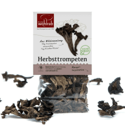 20g Bio Herbsttrompeten – Getrocknete Pilze Vegan / Herbsttrompeten Getrocknet | Pilze Wohlrab 20 g (1er Pack)