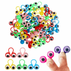OUDQFCJ Auge Finger Spielzeug,Augapfel Finger Puppet Ringe,Augen Fingerpuppen,Große Augen Finger Ring,Fingerpuppe Pädagogisches Fingerspielzeug,Augapfel Finger Ringe Glubschaugen 30pcs Angebot bei HelloDeals