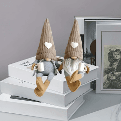 Lotvic Kaffee Gonks Gnomes Plüsch Puppe, Kaffee Gonks Plüsch Puppe Dekor, Handgemachte Kaffeebar GNOME Dekor für Cafe Küche Home Office Dekorationen Braun