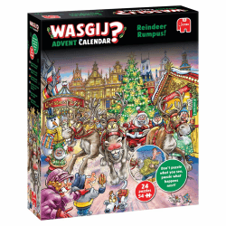 Wasgij Weihnachtspuzzle Adventskalender 2025, Rentier Raserei - Tägliches Puzzleset, 24 Tage Puzzle, 54-teilige Puzzles für Erwachsene 100 Prozent recycelter Karton für Erwachsene Festlicher Countdown Angebot bei HelloDeals