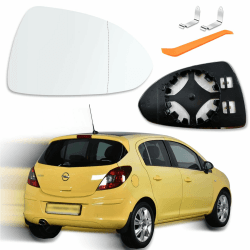 Spiegelglas für Opel Corsa D 2006-2014 Corsa E 2014-2019 | Außenspiegel für Opel Corsa D E Beifahrerseite Beheizbar Ersatzspiegelglas Asphärisch Auto Spiegel Rechts Seitenspiegel Glas Ersatz Angebot bei HelloDeals