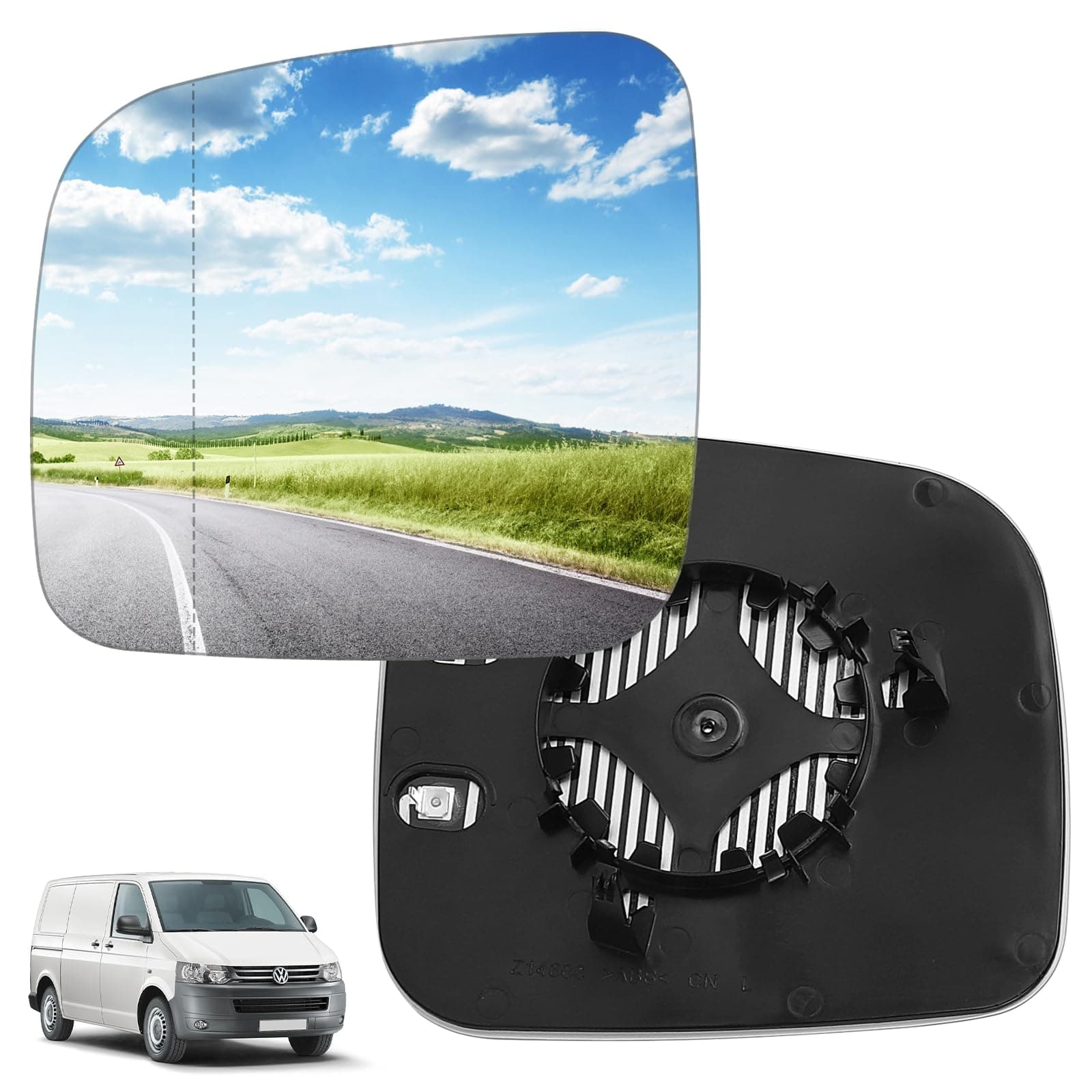 DBREAKS Spiegelglas Ersatz für VW T5 2003-2009 & Caddy 2004-2015, Ersatz Spiegelglas Heizbar, Spiegelglas Außenspiegel Glas, Beheizbar Rückspiegelglas(Links) Links/VW T5 2003-2009&Caddy 2004-2015 Angebot bei HelloDeals
