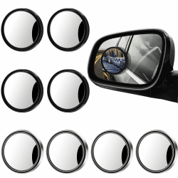 8 Stück Toter Winkel Spiegel Auto Rückwärts Weitwinkel Runder Blindspiegel Seitenspiegel 360° Verstellbar Konvexspiegel Selbsteinstellung Totwinkel Verkehrsspiegel für Alle Arten von Autos Angebot bei HelloDeals