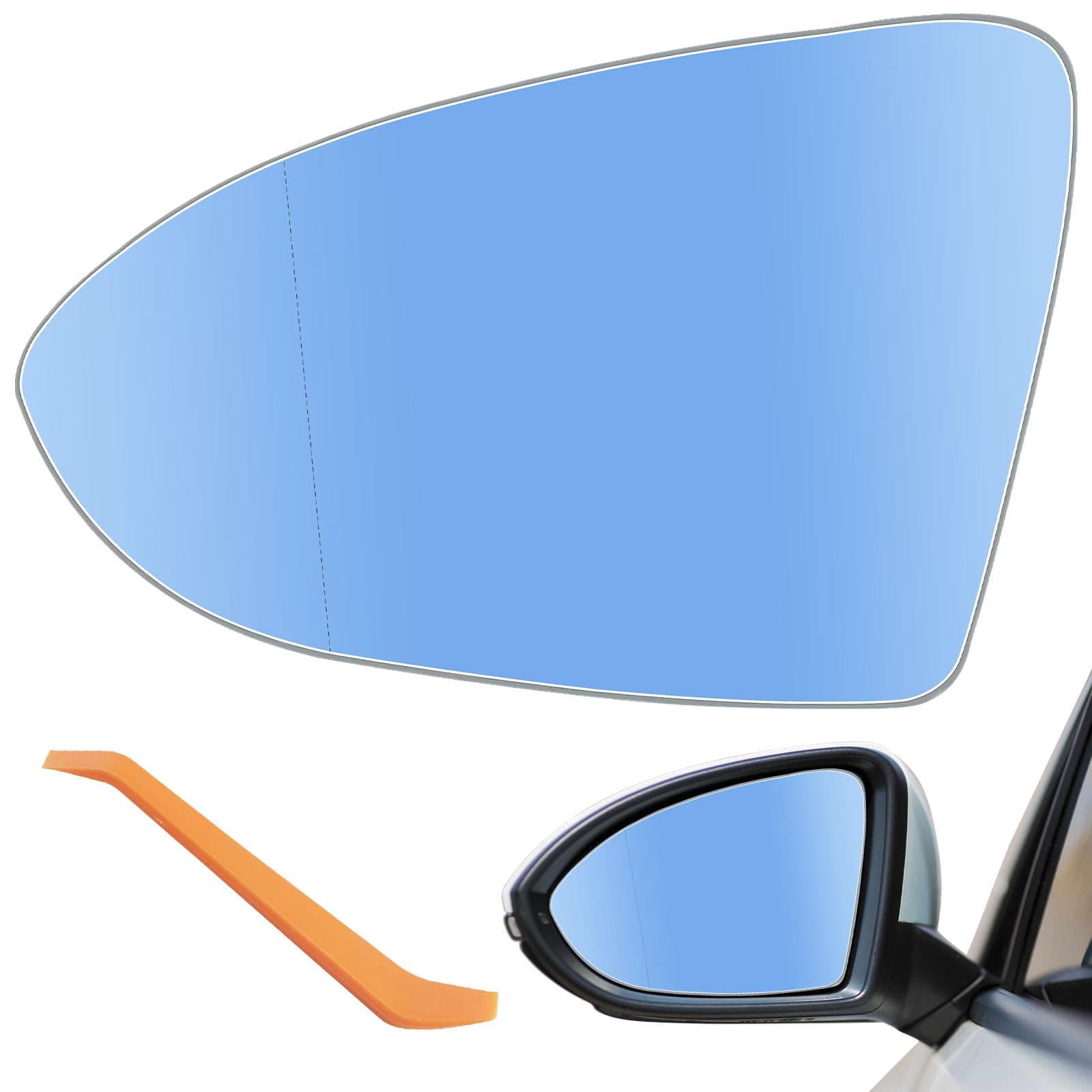 Spiegelglas Golf 7 Beheizbar Passend für Golf 7 Spiegelglas (Fahrerseite/Links) Ersatzspiegelglas Blau Glas Blendungsstörungen reduzieren Außenspiegel Glas mit Trägerplatte ABS-Seitenspiegelglas Angebot bei HelloDeals