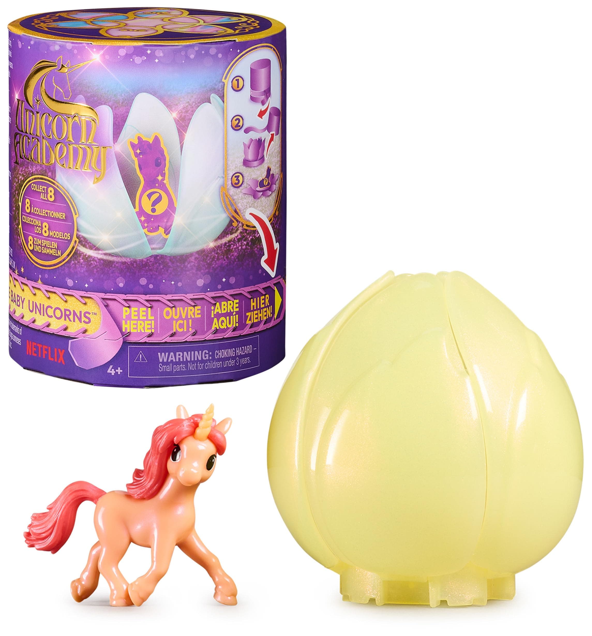 Unicorn Academy Baby-Einhorn Sammelfigur - Überraschungs-Einhorn in magischer Blüte zum Spielen und Sammeln, passend zur beliebten Netflix-Serie, für Kinder ab 4 Jahren Angebot bei HelloDeals