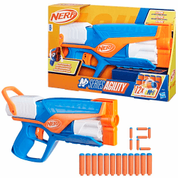 Nerf N Series Agility Blaster, leichte Bauweise mit rotierender Trommel und Spannschlitten für extra Lange Reichweite, 12 Nerf Darts, für Jungen und Mädchen N-SERIES AGILITY Angebot bei HelloDeals