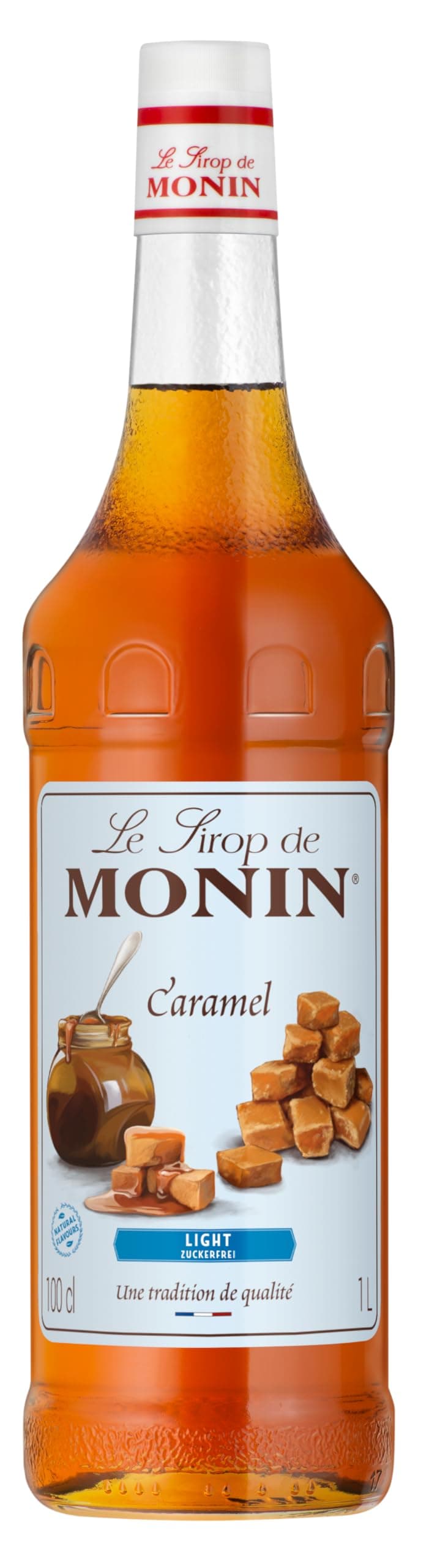 Monin Sirup Karamell Zuckerfrei (1 x 1,0l) - kalorienarmer Geschmack für Kaffee, Desserts und Cocktails - ohne Zucker 1 l (1er Pack) Angebot bei HelloDeals