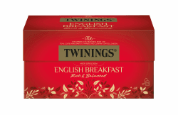 Twinings ENGLISH BREAKFAST Schwarzer Tee im Teebeutel - kräftiger Schwarztee aus hochwertigen Teeblättern, gepflückt in Sri Lankas & Indiens besten Teegärten, 1er Pack (25 Beutel) 1er Pack (25 Teebeutel)