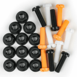 Adiwo Kennzeichen Schrauben, 12er Set Nummernschild Schrauben Set, Kennzeichenschrauben mit Kappen, Befestigungsschrauben Schrauben Muttern Set(4 weiß + 4 gelb + 4 schwarz) 4 weiß+4 gelb+4 schwarz Angebot bei HelloDeals