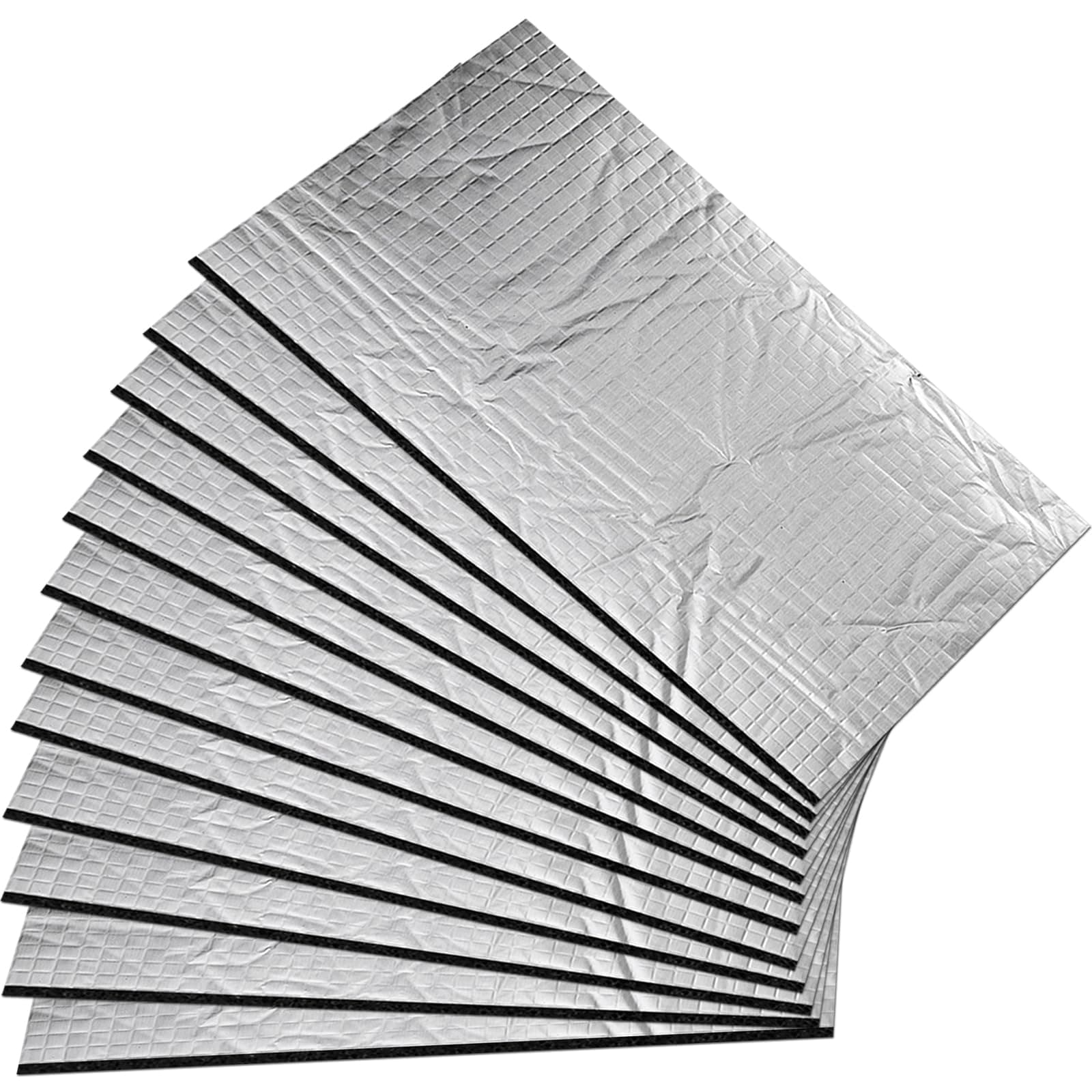 5mm Dämmmatte Auto, 12pcs 400*250*5mm Schallschutzmatte Isolierung Matte Schaumstoff, Selbstklebend Auto Dämmung, Alubutyl Platten Dämmmatte Feuerfest Feuchtigkeitsfest Wasserdicht