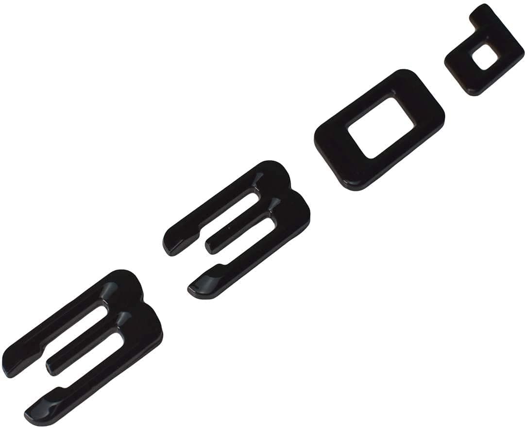 MCK Auto 330d schwarz glänzend Heckklappe Logo hinten Abzeichen Emblem Tuning kompatibel mit E90 E91 E92 E93 F30 F31 F32 F33 F34 HB3R1