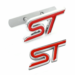 HUAPX® 2 X Legierung ST Kühlergrill Logo & ST Kofferraum-Emblem Emblem Emblem Heckklappe Kofferraum Kotflügel Auto Dekoration kompatibel für Fiesta Focus Mondeo Angebot bei HelloDeals