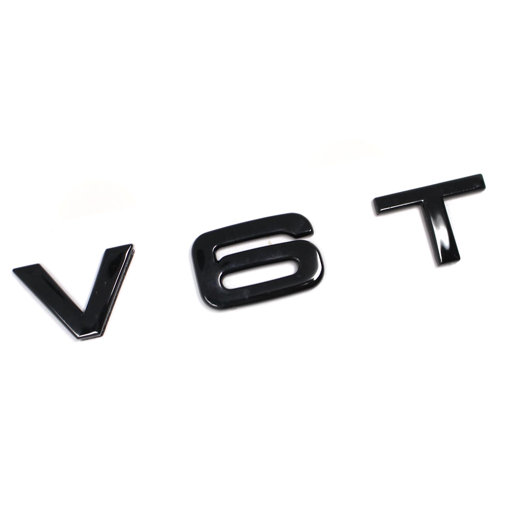 V6T Emblem Schriftzug Kunststoff mit Schaumstoff-Kleberückseite Badge (V6T Schwarz Glanz) Angebot bei HelloDeals