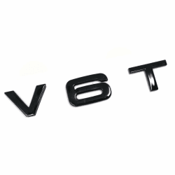 V6T Emblem Schriftzug Kunststoff mit Schaumstoff-Kleberückseite Badge (V6T Schwarz Glanz) Angebot bei HelloDeals