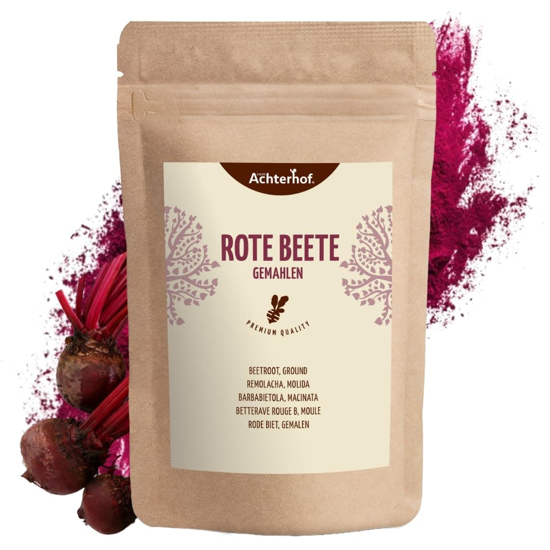 Rote Beete Pulver 1000g | erdig, herzhaft und süß | roh und gekocht verwendbar | ideal zum Färben von Lebensmitteln | vom Achterhof 1 kg (1er Pack) Angebot bei HelloDeals