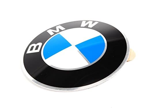 BMW Original-Plakette mit Klebefolie, 64,5 mm Durchmesser, Schwarz, Metall, Fahrzeug-Accessoire, Emblem, passend für E36 E46 36131181080