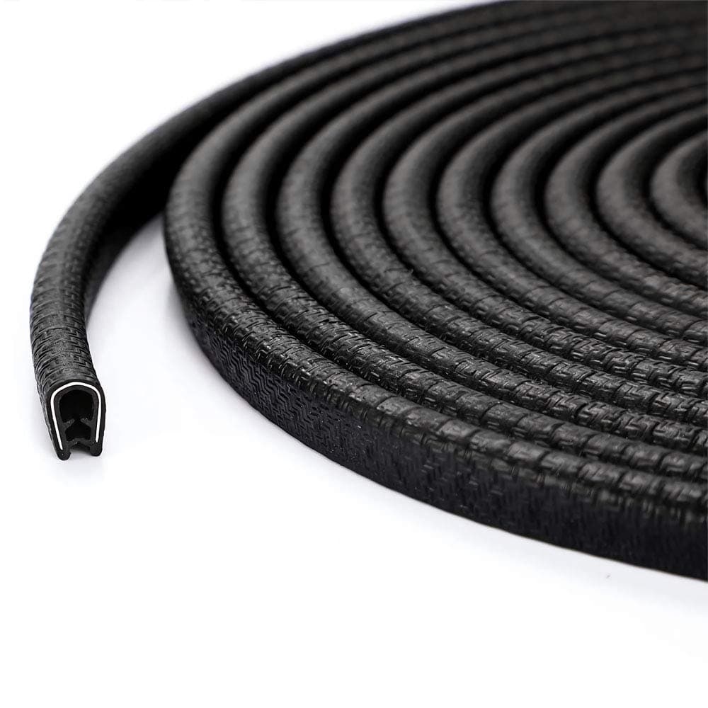 QBUC Auto-Kantenschutz 5m, Gummi-Clip U-Form Kantenschutz für Autotüren Gummidichtung,Keine Notwendigkeit zu Kleben,Passend für die meisten Modelle Schutzstreifen