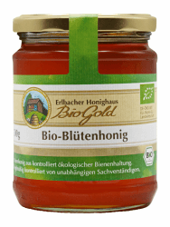 Erlbacher Honighaus BioGold Bio-Blütenhonig 500g flüssig - Aromatisch-vollmundiger und flüssiger Honig aus ökologischer Bienenhaltung (1 x 500g) (Die Verpackung kann variieren) flüssig 500 g (1er Pack) Angebot bei HelloDeals