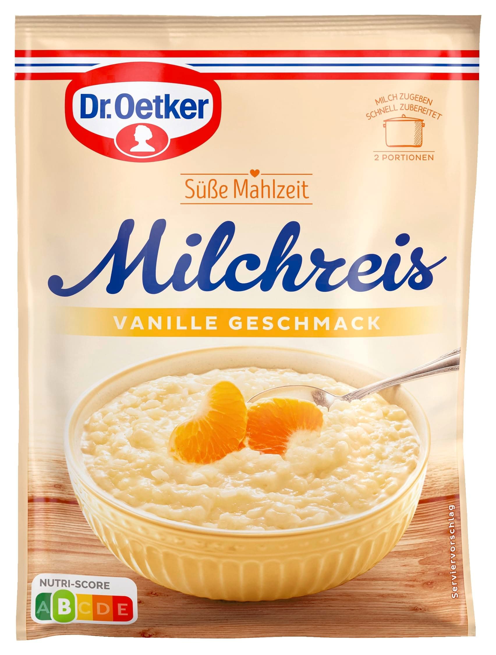 Dr. Oetker Süße Mahlzeit Milchreis Vanille-Geschmack, 16er Pack (16 x 125 g) Mischung für Milchreis für Milchreis mit Vanille-Geschmack als schnelle Zwischenmahlzeit Angebot bei HelloDeals