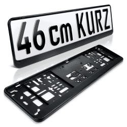 schildEVO 2 Kennzeichenhalter | 460 x 110 mm | SCHWARZ | für Kurze Kennzeichen | 46 x 11 | Nummernschildhalter | Kennzeichen-Halterung | DHL-Versand Angebot bei HelloDeals