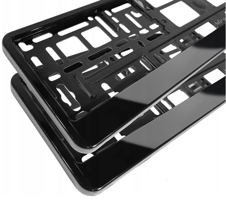 rg-vertrieb 2X Kennzeichenhalter Nummernschildhalter Kfz Kennzeichenhalterung 2er-Set für PKW Halter, Kunststoff