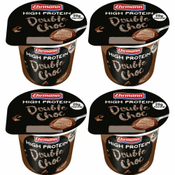 Ehrmann High Protein Pudding Double Choc 200 gramm x 4 Stück [Frischegarantie]