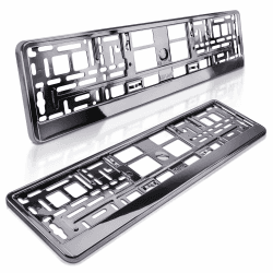 schildEVO 2 Kennzeichenhalter | Dark Chrom Metallic Hochglanz | Anthrazit Graphit | Chrom Look | Nummernschildhalter | DHL-Versand Angebot bei HelloDeals