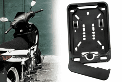 Wechselrahmen Kennzeichenhalter 135x110 für Mofa, Roller, E-Bike, Moped - Schnelle & unkomplizierte Montage, praktische Klappfunktion, Robustes & langlebiges Material Angebot bei HelloDeals