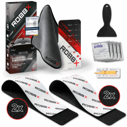 ROBBX® 2X Klett Kennzeichenhalter Rahmenlos I selbstklebend & absolut wetterfest I Auto Nummernschildhalter Set I Sportliche KFZ Kennzeichenhalterung Angebot bei HelloDeals