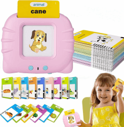 Felly Sprechende Flash-Karten Italienisch, Lernspiele Stimulieren Sprache 1 2 3 4 5 Jahre, Lernspielzeug für Kinder, Montessori Spiel Zuhören und Lernen Grundlegende 224 Wörter(rosa) Angebot bei HelloDeals