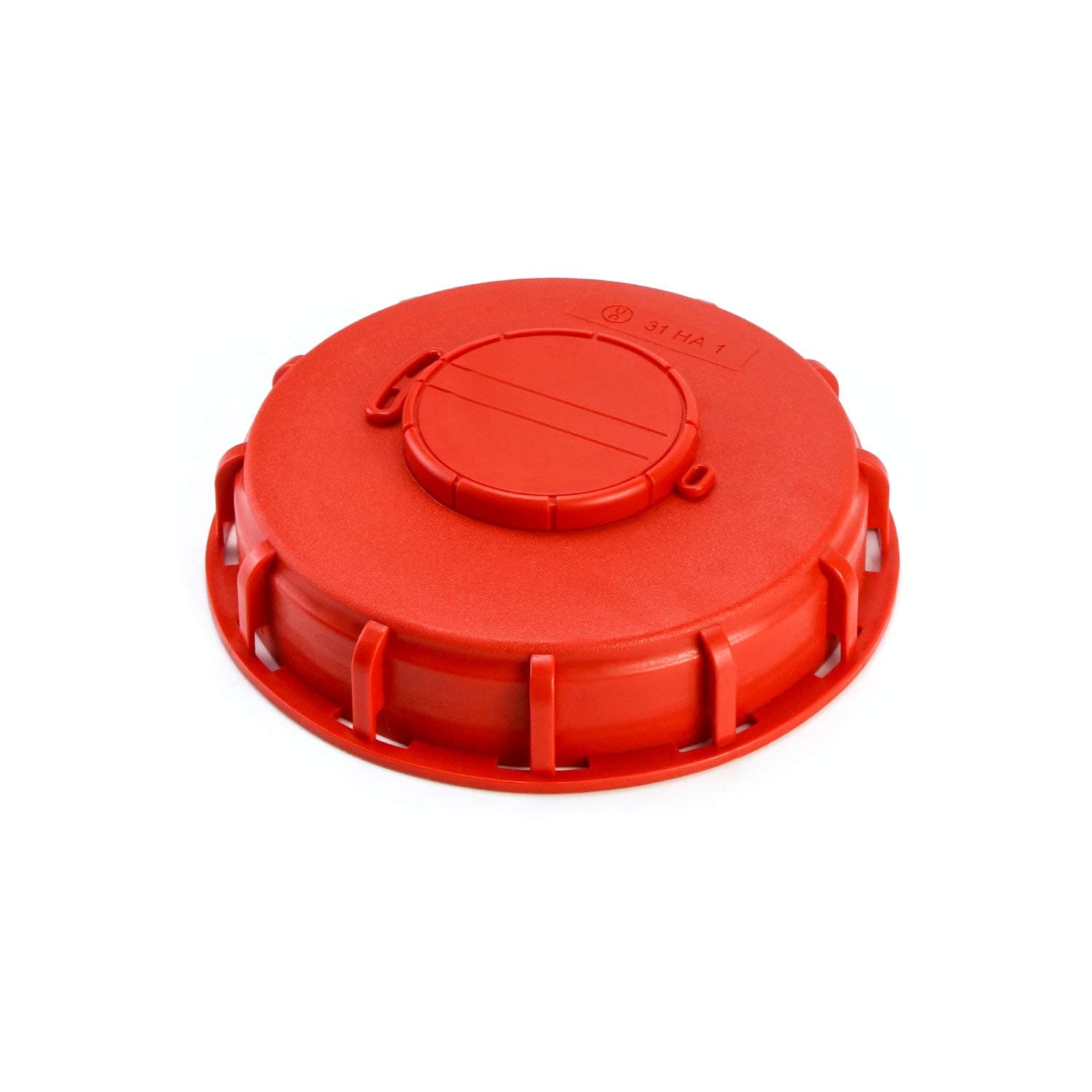 QWORK® IBC Tankdeckel, IBC Wassertank Vented Deckel Cap, Tank Zubehör Kunststoff Rot 163mm (# A)