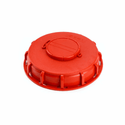 QWORK® IBC Tankdeckel, IBC Wassertank Vented Deckel Cap, Tank Zubehör Kunststoff Rot 163mm (# A)