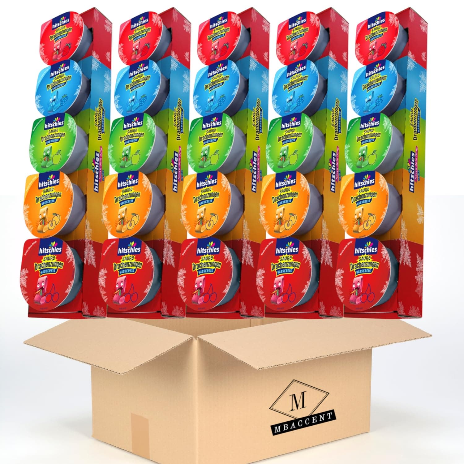 5x Hitschies Saure Drachenzungen Kratzies Set Hitschler Kratzeis 5x800ml (4000ml) by MBaccent + MBAccent Versandschutzpackung Blau Angebot bei HelloDeals