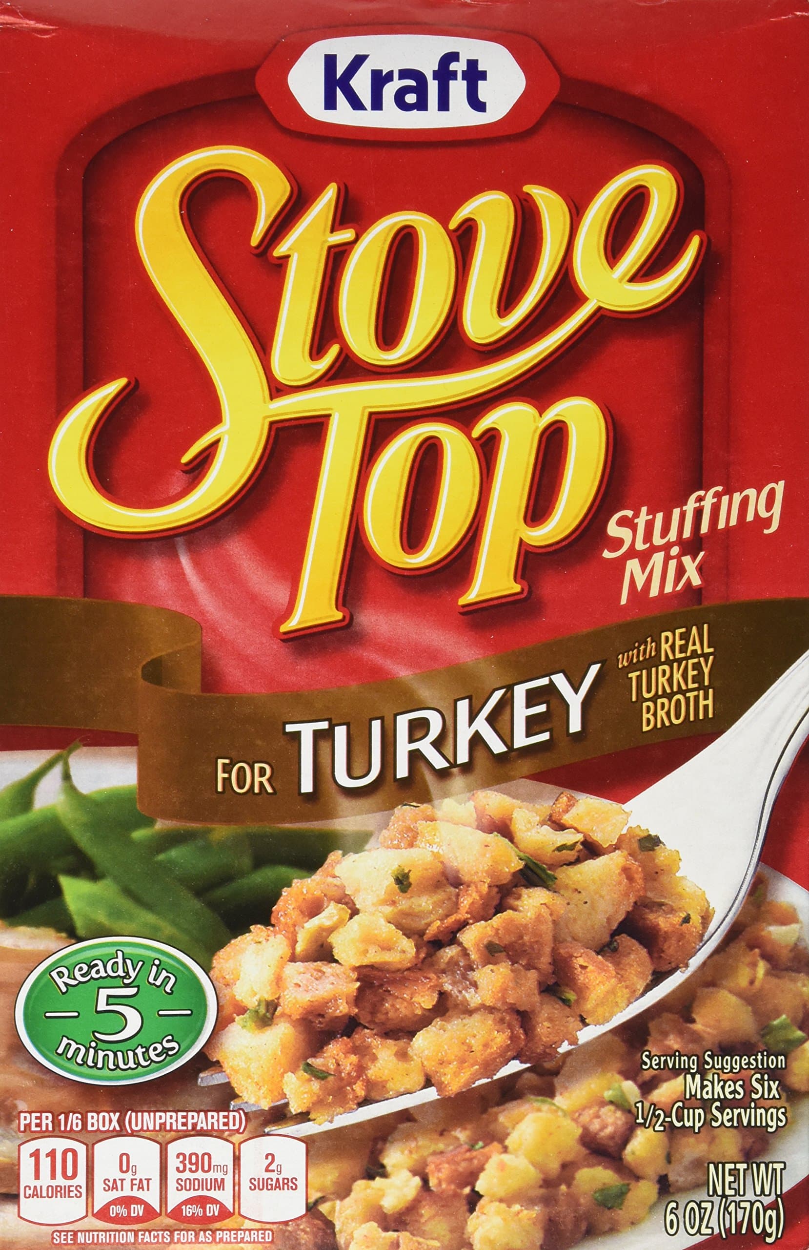 Kraft Stove Top Turkey Stuffing Mix (Pack of 3) 6 oz Boxes Angebot bei HelloDeals