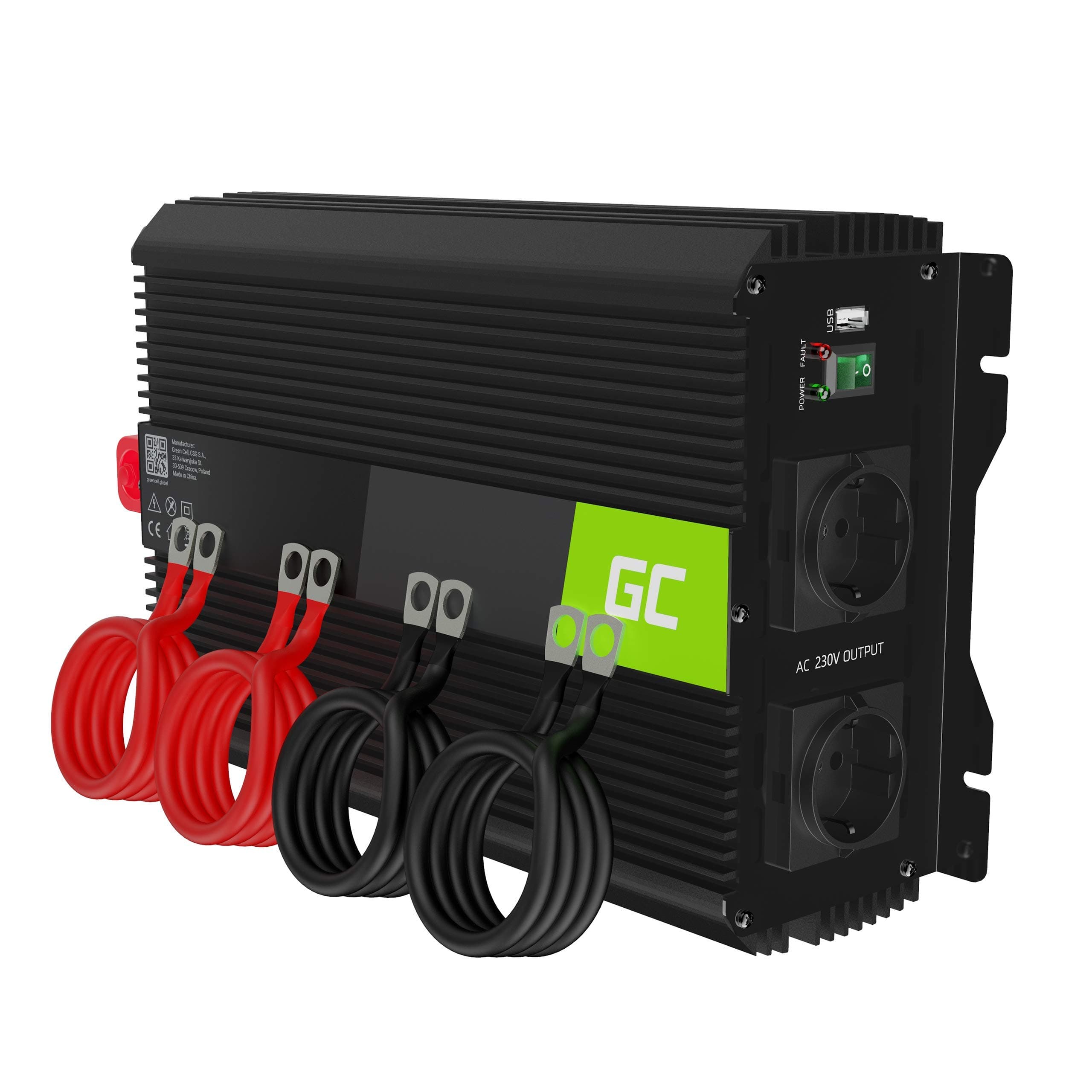 Green Cell PRO 3000W/6000W 12V auf 230V Volt kfz Spannungswandler Wechselrichter Power Solar Inverter DC AC Umwandler Stromwandler Fahrzeuge Wohnwagen Auto Modifizierte Sinus Sine Wave Modifizierte Sinus 3000W PRO 12V