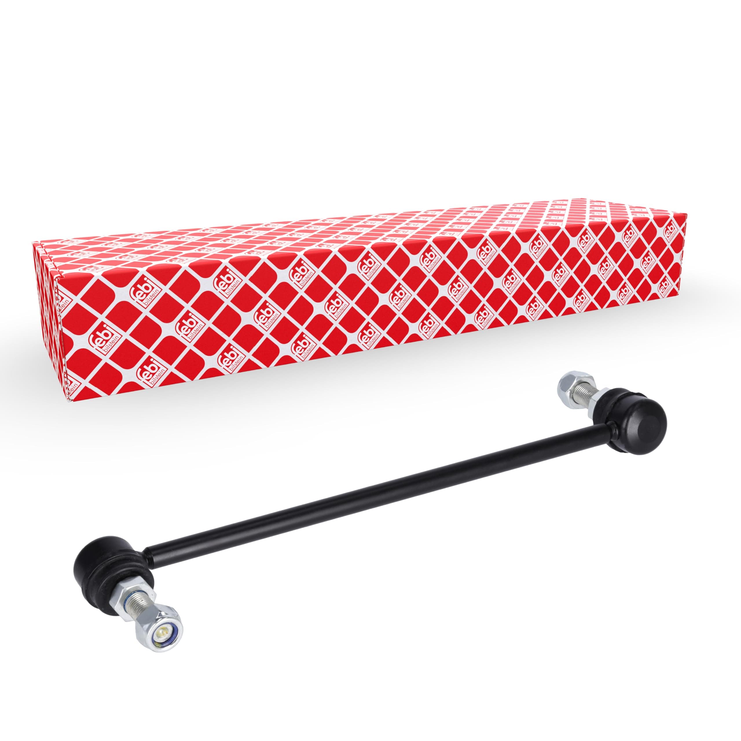 febi bilstein 30986 Verbindungsstange mit Sicherungsmuttern, 1 Stück Vorderachse rechts